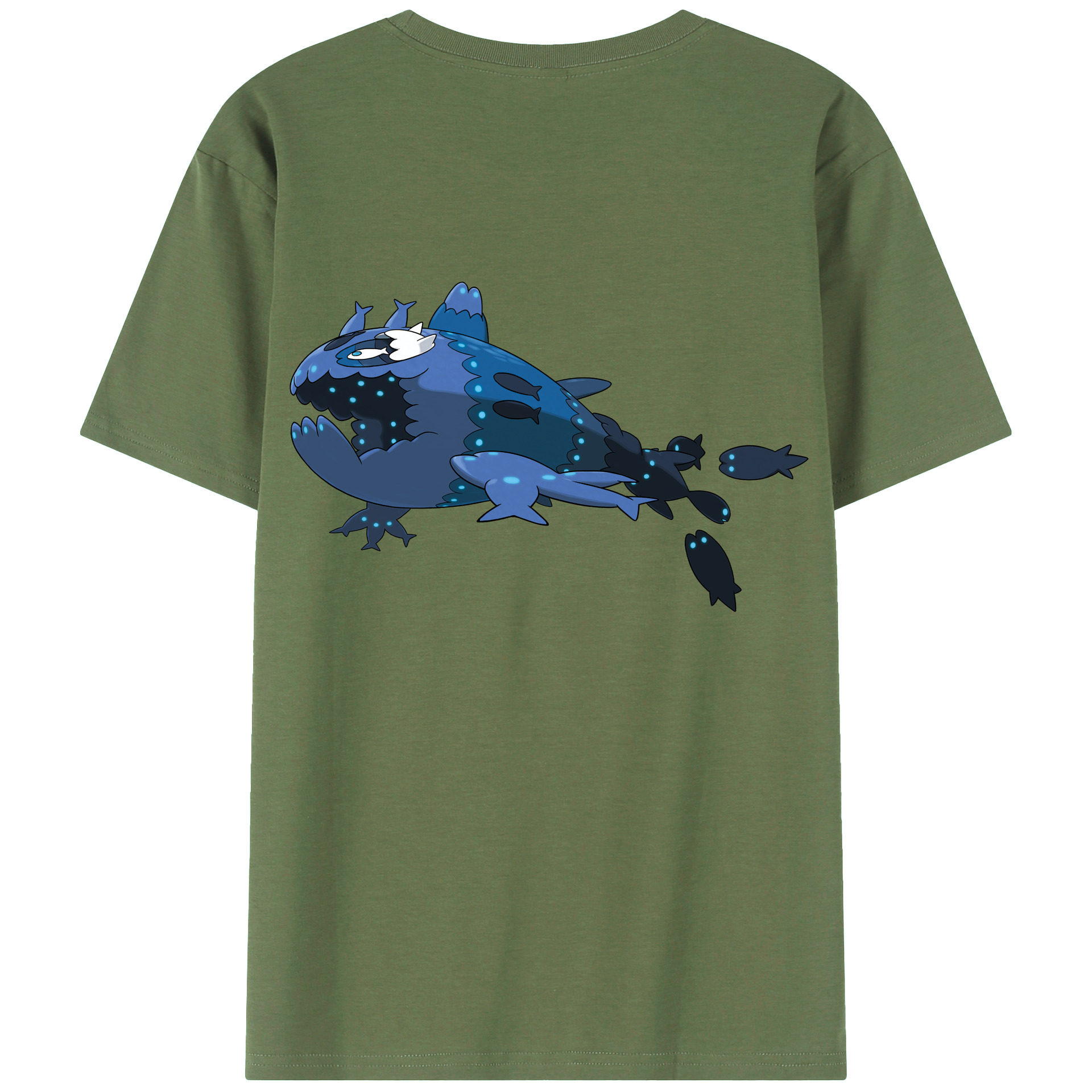 （画像用） ポケットモンスター Pokémon 綿100％ メンズ半袖Tシャツ（バックプリント） 通気性